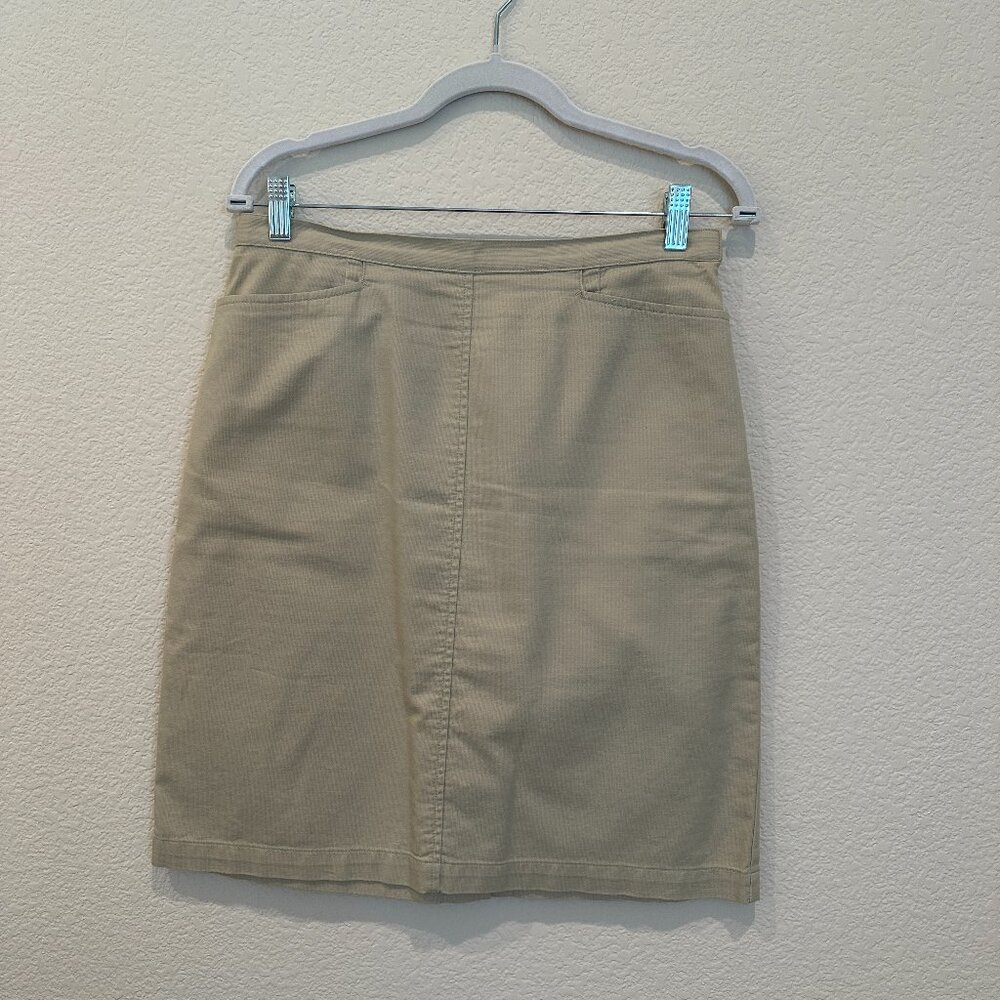 Talbots 100% Cotton Tan Skirt